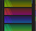 Markdown Header Coloring